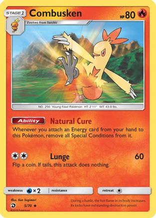 Combusken (/70) Reverse Holofoil [SM: Dragon Majesty] Pokemon Single Pokémon