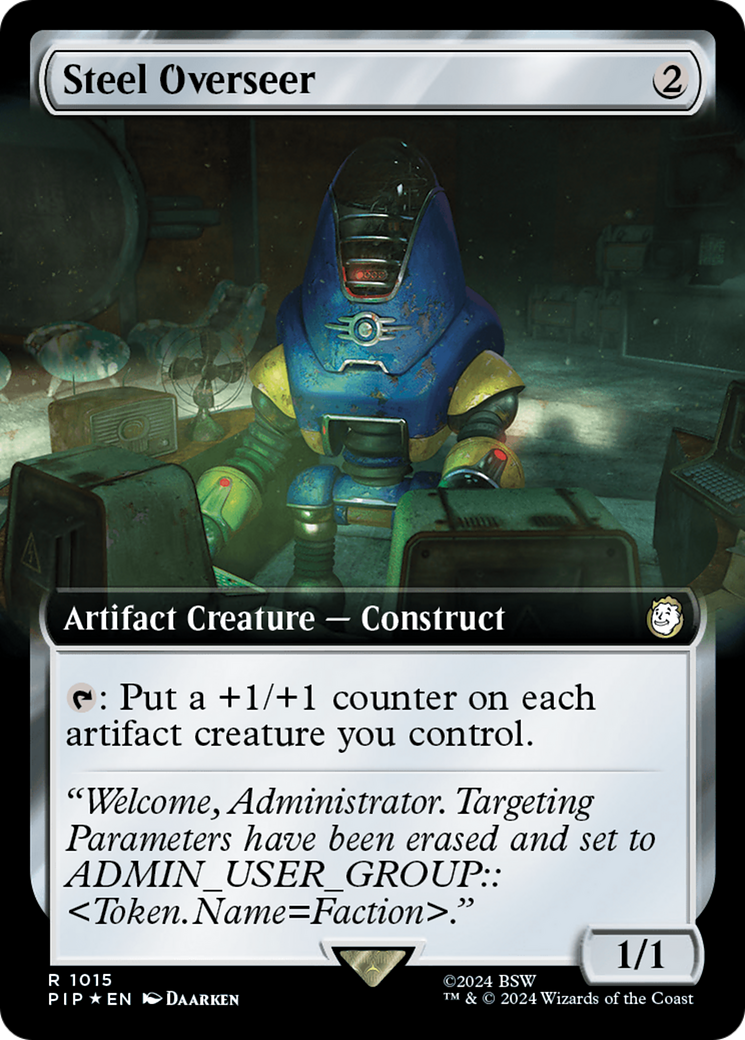 Steel Overseer (Surge Foil) (PIP-1015) [Fallout] (Extended Art) Foil MTG Single Wizards of the Coast