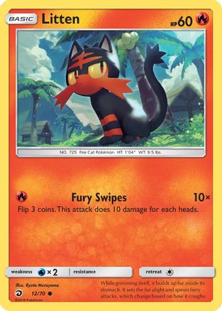 Litten (12/70) [SM: Dragon Majesty] Pokemon Single Pokémon
