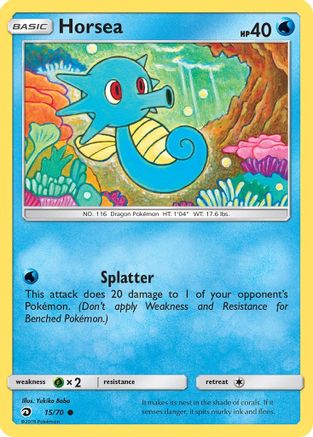 Horsea (15/70) [SM: Dragon Majesty] Pokemon Single Pokémon