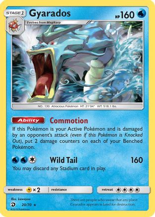 Gyarados (20/70) Holofoil [SM: Dragon Majesty] Pokemon Single Pokémon