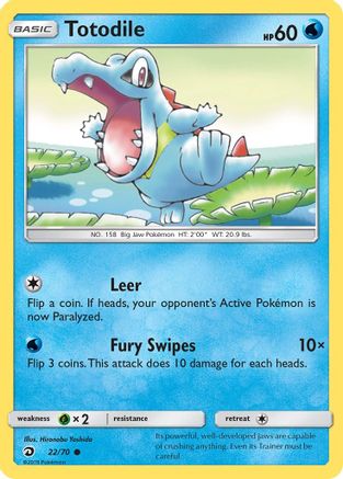 Totodile (22/70) Reverse Holofoil [SM: Dragon Majesty] Pokemon Single Pokémon