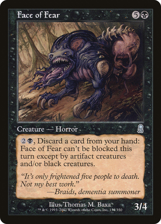 Face of Fear (ODY-134) [Odyssey] MTG Single Wizards of the Coast