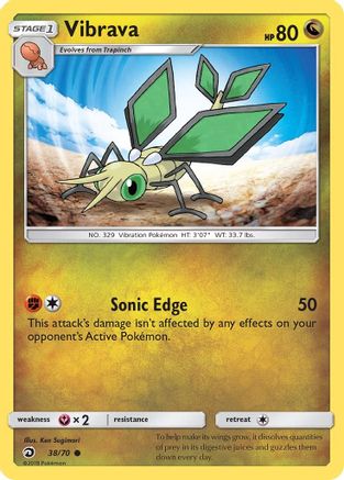 Vibrava (/70) [SM: Dragon Majesty] Pokemon Single Pokémon