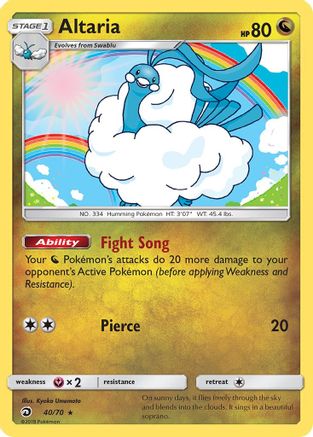 Altaria (40/70) - [SM: Dragon Majesty] Holofoil Pokemon Single Pokémon