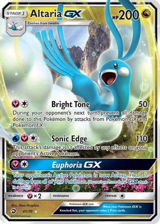 Altaria GX (41/70) - [SM: Dragon Majesty] Holofoil Pokemon Single Pokémon