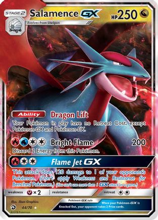 Salamence GX (44/70) Holofoil [SM: Dragon Majesty] Pokemon Single Pokémon