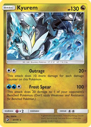 Kyurem (47/70) Reverse Holofoil [SM: Dragon Majesty] Pokemon Single Pokémon