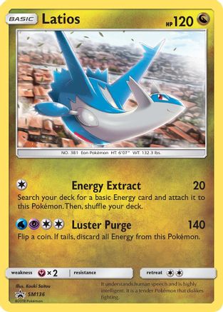 Latios SM136/248 Holofoil [SM: Black Star Promos] Pokemon Single Pokémon