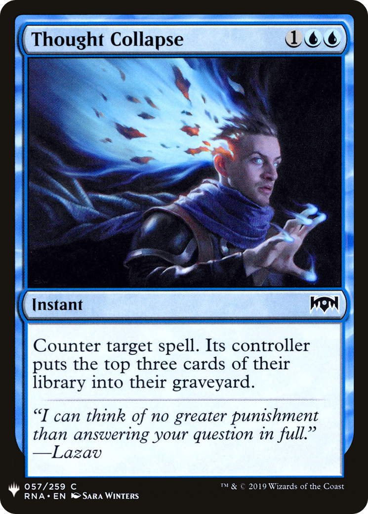 Thought Collapse (LIST-RNA-57) [Mystery Booster] The List MTG Single Wizards of the Coast