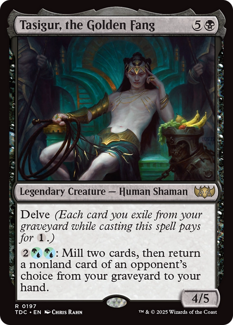 Tasigur, the Golden Fang (TDC-197) [Commander: Tarkir: Dragonstorm] MTG Single Wizards of the Coast