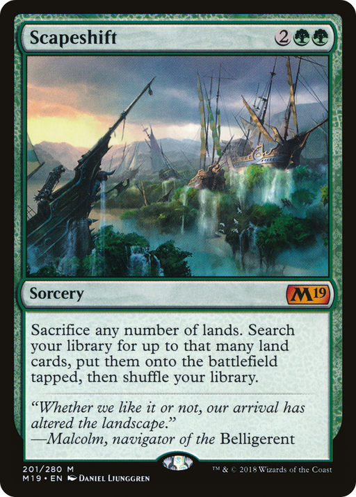 Scapeshift (M19-201) [Core Set 2019] Foil MTG Single Wizards of the Coast