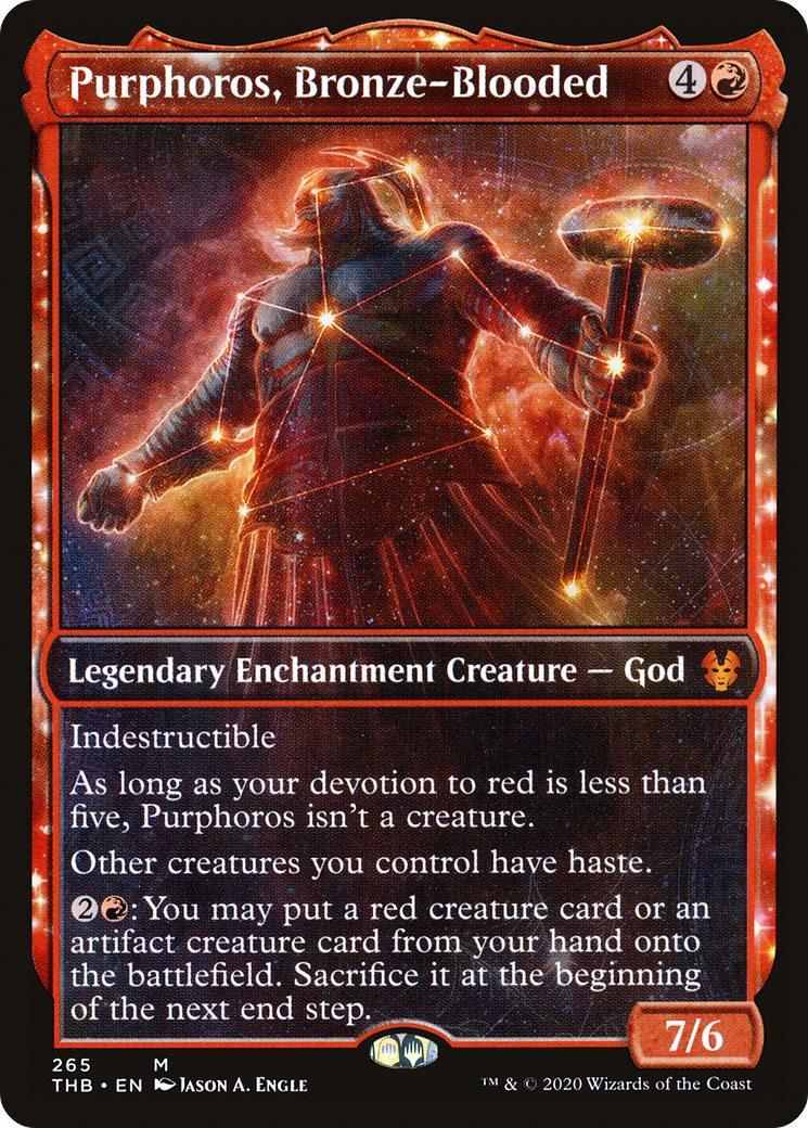 Purphoros, Bronze-Blooded (THB-265) [Theros Beyond Death] (Showcase) MTG Single Wizards of the Coast