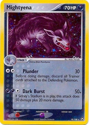 Mightyena - 18/108 (Cosmos Holo) () Holofoil [Misc: Deck Exclusives] Pokemon Single Pokémon