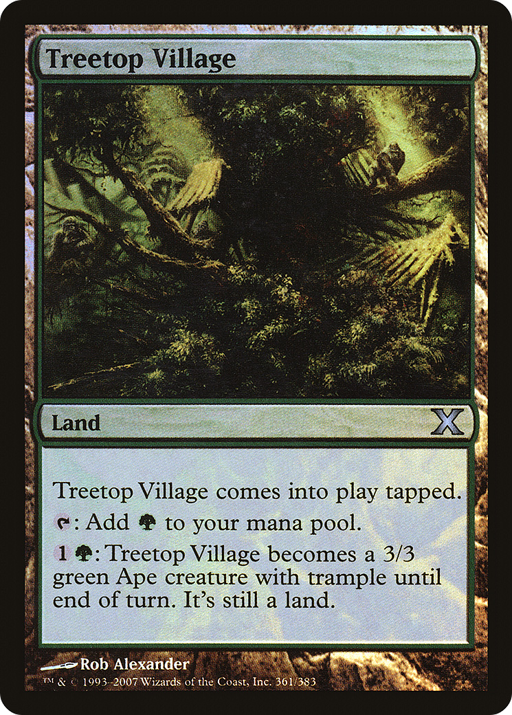Treetop Village (10E-361★) [Tenth Edition] Foil MTG Single Wizards of the Coast