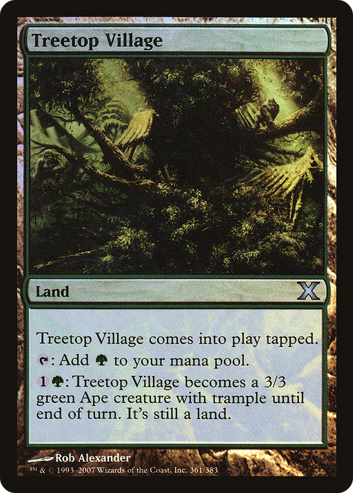 Treetop Village (10E-361★) [Tenth Edition] Foil MTG Single Wizards of the Coast