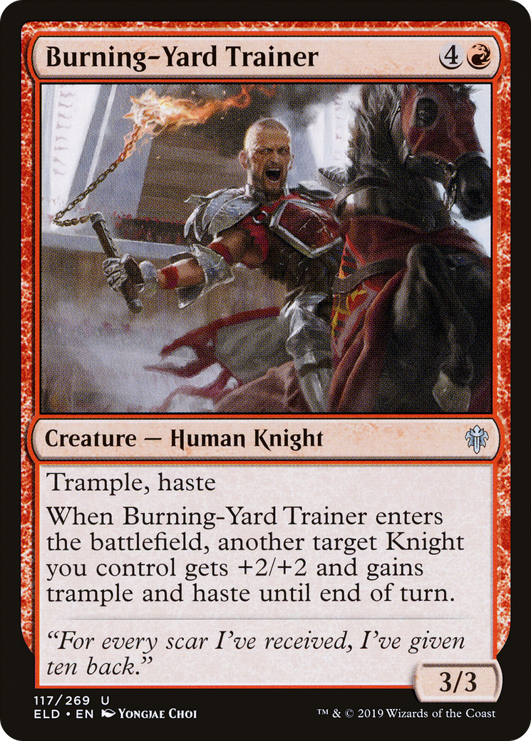 Burning-Yard Trainer (ELD-117) [Throne of Eldraine] Foil MTG Single Wizards of the Coast
