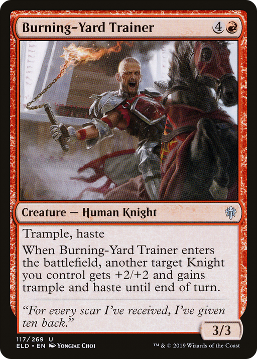 Burning-Yard Trainer (ELD-117) [Throne of Eldraine] MTG Single Wizards of the Coast