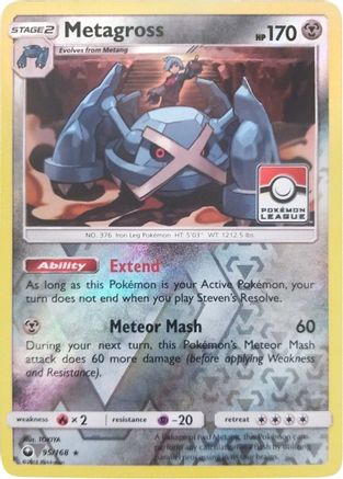 Metagross 95/168 (Pokemon League) Reverse Holofoil [Promos: League & Championship Cards] Pokemon Single Pokémon