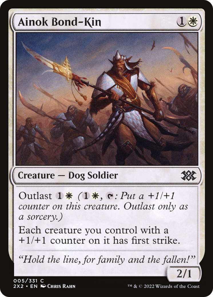 Ainok Bond-Kin (2X2-005) [Double Masters 2022] Foil MTG Single Wizards of the Coast