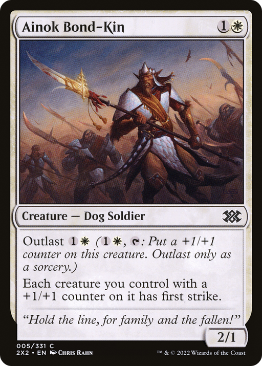 Ainok Bond-Kin (2X2-005) [Double Masters 2022] Foil MTG Single Wizards of the Coast