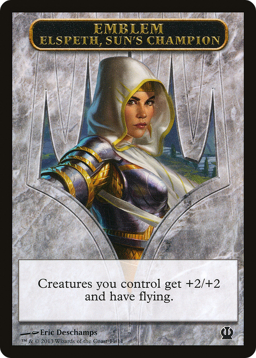 Emblem - Elspeth, Sun's Champion (THS-011) [Tokens] Theros Tokens MTG Single Wizards of the Coast