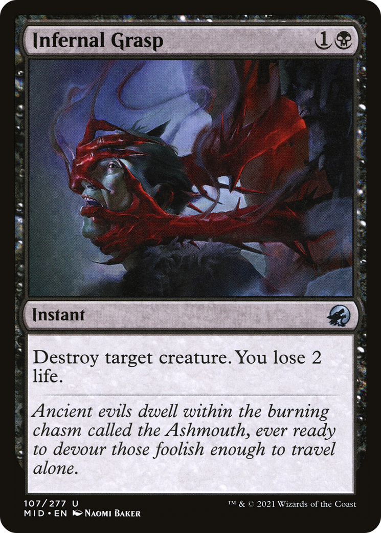 Infernal Grasp (MID-107) [Innistrad: Midnight Hunt] Foil MTG Single Wizards of the Coast