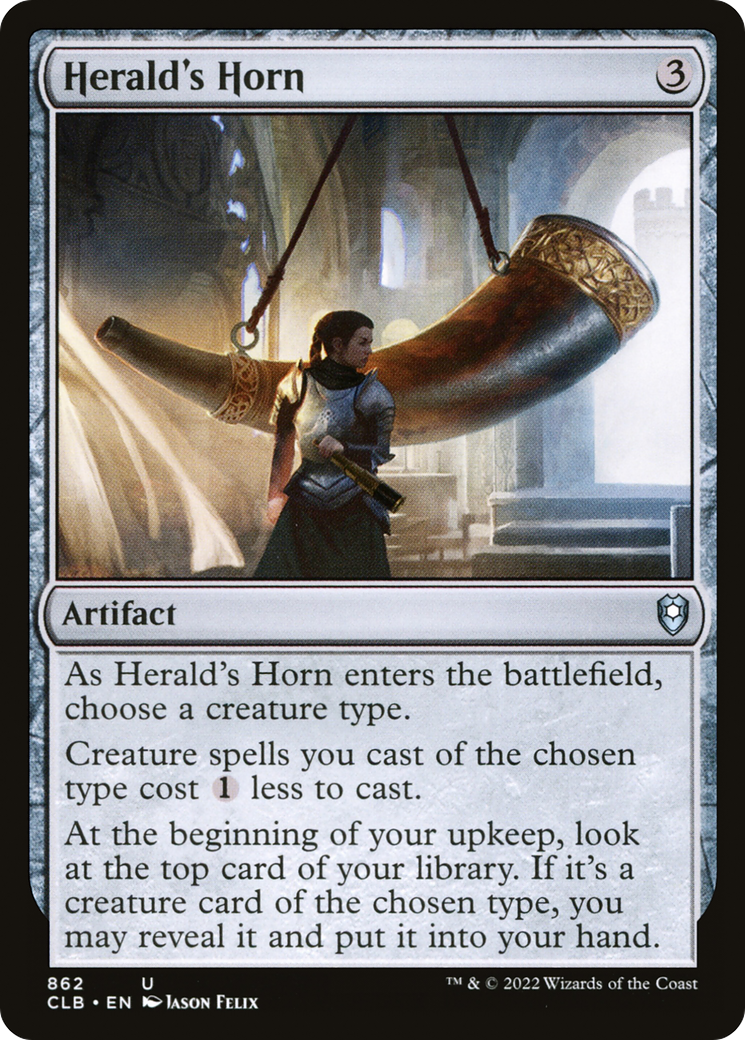 Herald's Horn (CLB-862) [Commander Legends: Battle for Baldur's Gate] MTG Single Wizards of the Coast