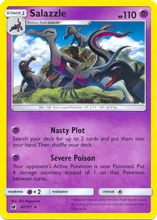 Salazzle 47/111 (SM Crimson Invasion) () [Misc: Deck Exclusives] Pokemon Single Pokémon