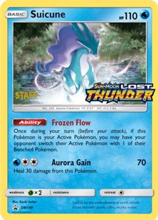 Suicune - SM149 (Prerelease) [Staff] () Holofoil [SM: Black Star Promos] Pokemon Single Pokémon
