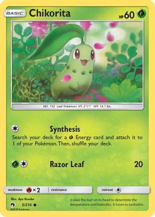 Chikorita (5/214) [SM: Lost Thunder] Pokemon Single Pokémon