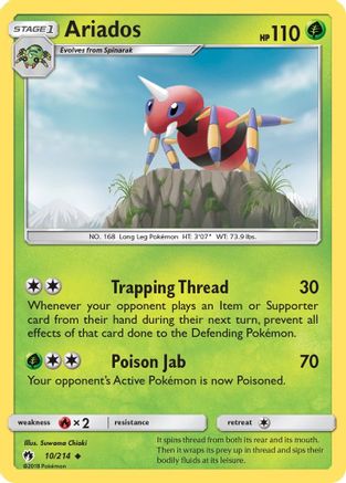 Ariados (/214) Reverse Holofoil [SM: Lost Thunder] Pokemon Single Pokémon
