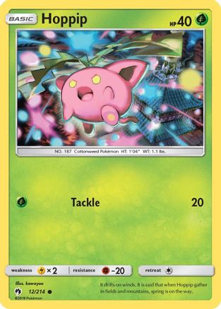 Hoppip (12/214) Reverse Holofoil [SM: Lost Thunder] Pokemon Single Pokémon