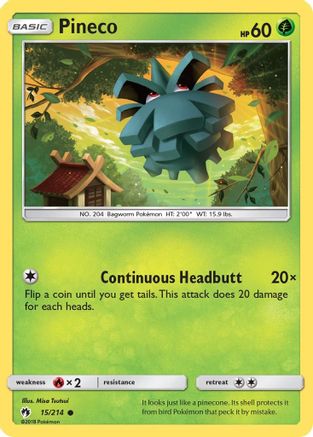 Pineco (/214) [SM: Lost Thunder] Pokemon Single Pokémon
