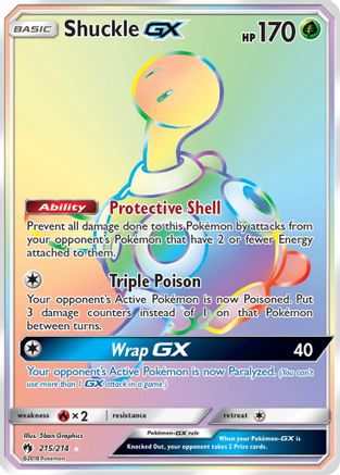 Shuckle GX (Secret) 215/214 Holofoil [SM: Lost Thunder] Pokemon Single Pokémon