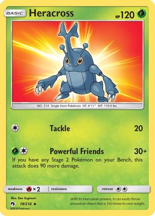 Heracross (/214) [SM: Lost Thunder] Pokemon Single Pokémon