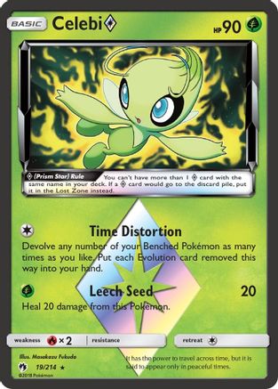 Celebi Prism Star (19/214) Holofoil [SM: Lost Thunder] Pokemon Single Pokémon