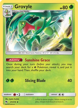 Grovyle (21/214) [SM: Lost Thunder] Pokemon Single Pokémon