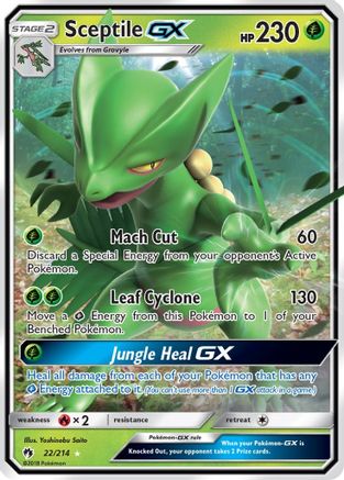 Sceptile GX (22/214) Holofoil [SM: Lost Thunder] Pokemon Single Pokémon