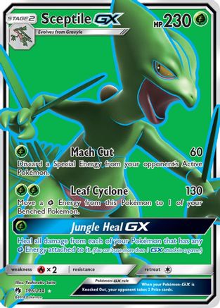 Sceptile GX (Full Art) 196/214 Holofoil [SM: Lost Thunder] Pokemon Single Pokémon