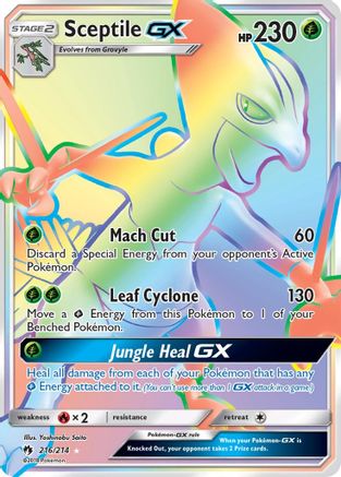 Sceptile GX (Secret) (/214) Holofoil [SM: Lost Thunder] Pokemon Single Pokémon
