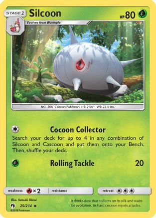Silcoon (/214) Reverse Holofoil [SM: Lost Thunder] Pokemon Single Pokémon