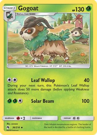 Gogoat (/214) Reverse Holofoil [SM: Lost Thunder] Pokemon Single Pokémon