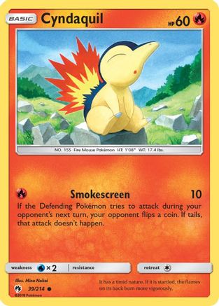 Cyndaquil (39/214) Reverse Holofoil [SM: Lost Thunder] Pokemon Single Pokémon