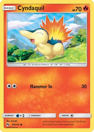 Cyndaquil (40/214) [SM: Lost Thunder] Pokemon Single Pokémon