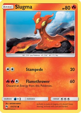 Slugma (/214) Reverse Holofoil [SM: Lost Thunder] Pokemon Single Pokémon
