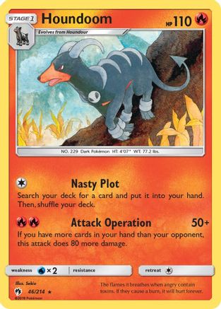 Houndoom (46/214) [SM: Lost Thunder] Pokemon Single Pokémon