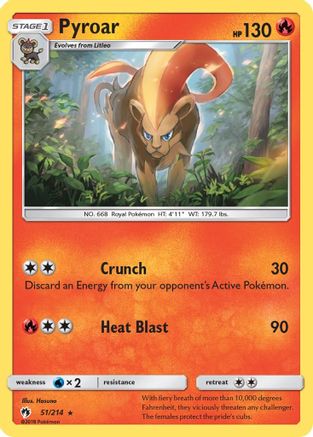 Pyroar (/214) Reverse Holofoil [SM: Lost Thunder] Pokemon Single Pokémon