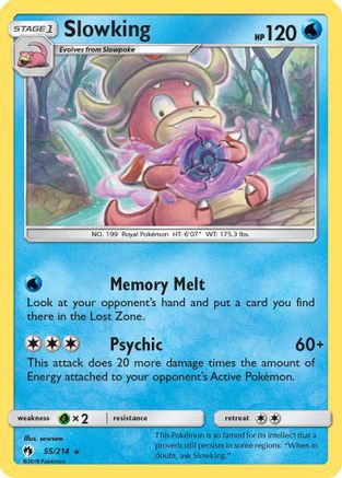 Slowking (55/214) Reverse Holofoil [SM: Lost Thunder] Pokemon Single Pokémon