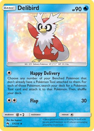Delibird (57/214) [SM: Lost Thunder] Pokemon Single Pokémon